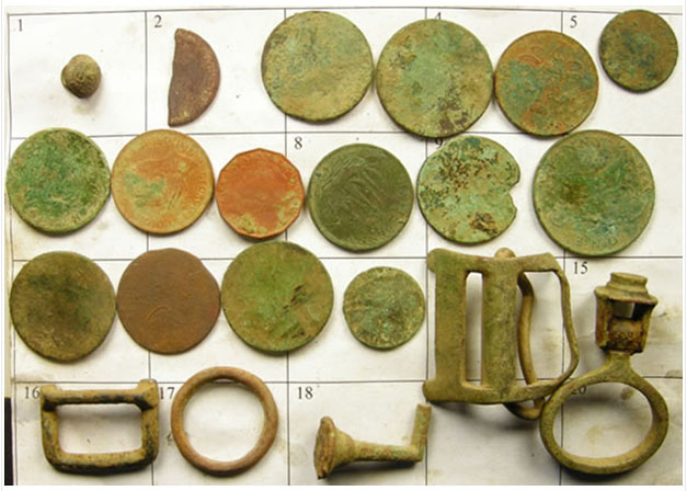 16th century coins and relics.